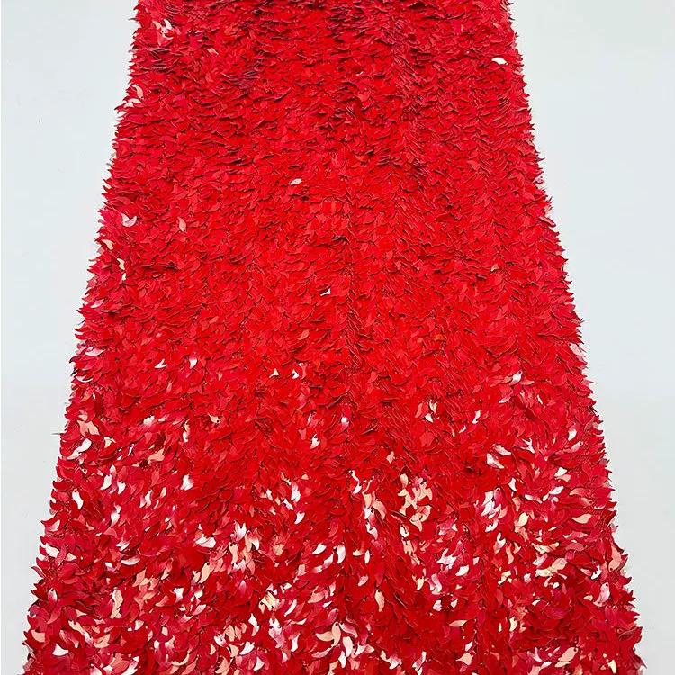 Sewing Embroidery Fabric - 1yard soft mesh fabric,Mango shaped sequin