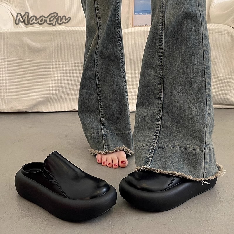 Sewing House - Women's Platform Slip on Mule Shoes