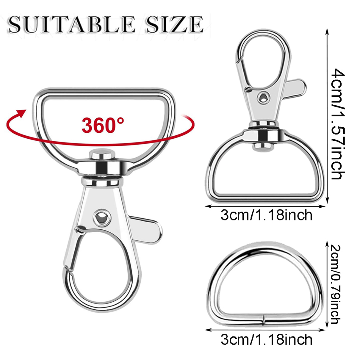 10/20 Set Large D Clip Swivel  - Sewing Kit ulasan dan harga