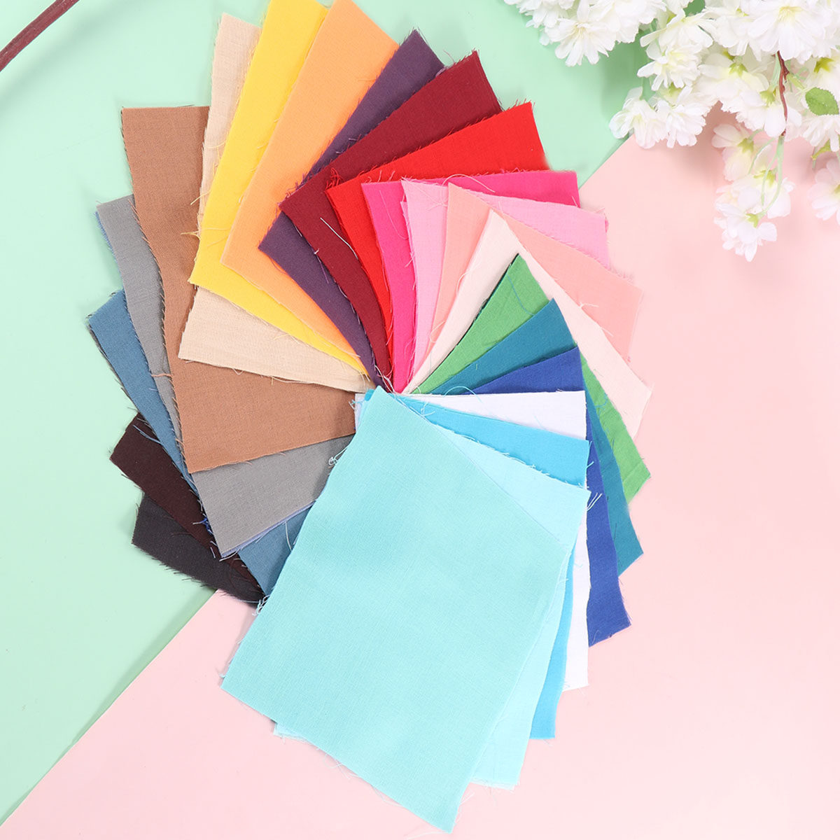 50Pcs Cross-Stitch Cotton Clot - Sewing Embroidery Fabric ulasan dan harga