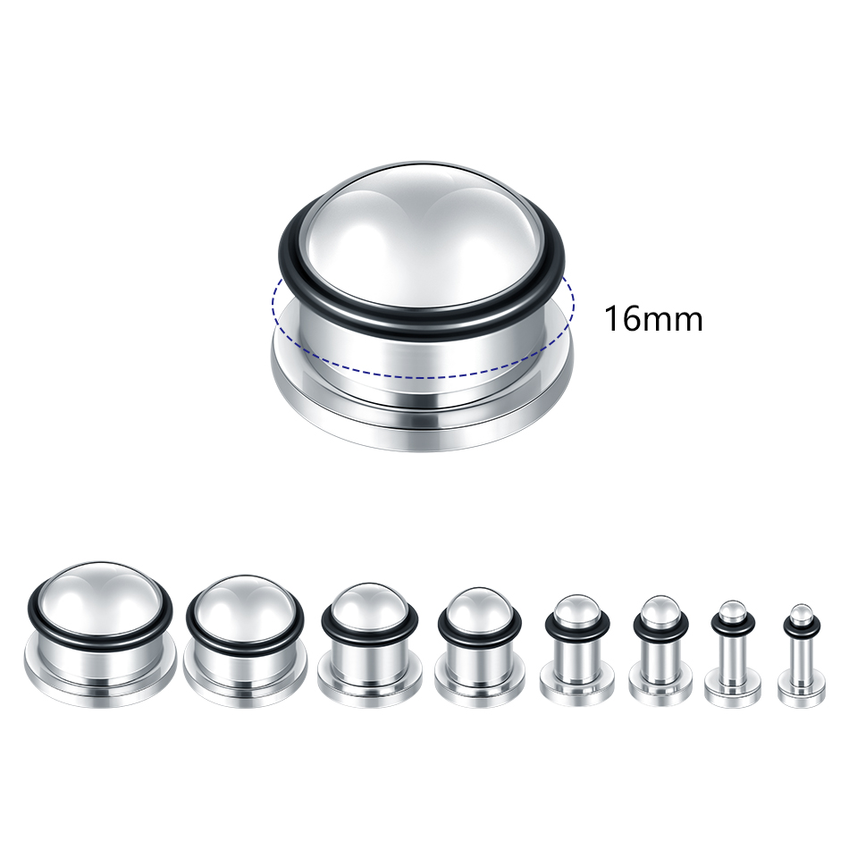 1Pair Stainless Steel Ear Tunn - Seam Gauge Metal ulasan dan harga