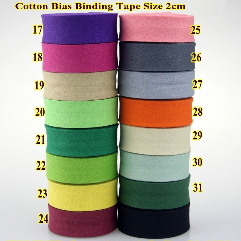 100% Cotton Bias Tape, 20mm Wi - Binding Tape Bias ulasan dan harga