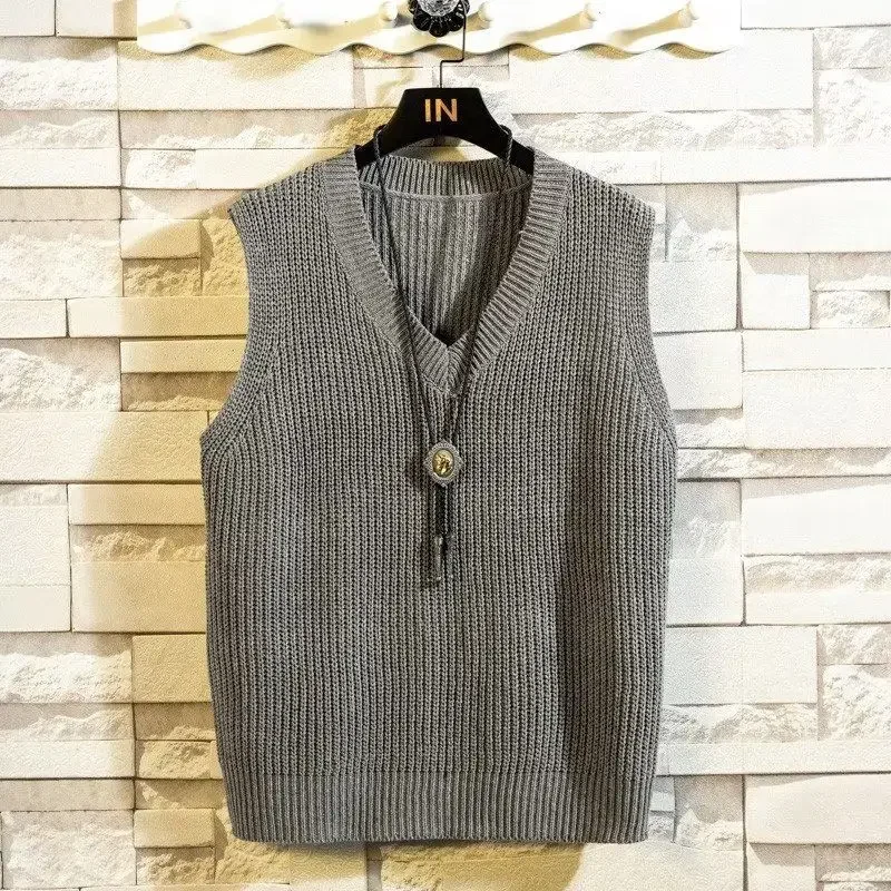 Men's Clothing V Neck Plain Ve - Sewing Vest ulasan dan harga
