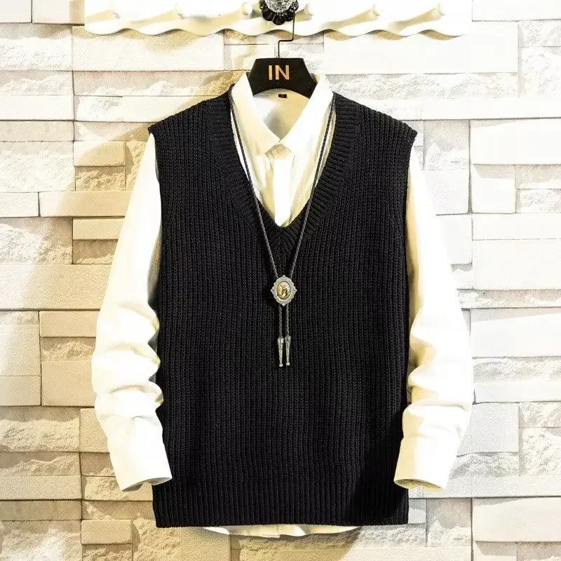 Men's Clothing V Neck Plain Ve - Sewing Vest ulasan dan harga