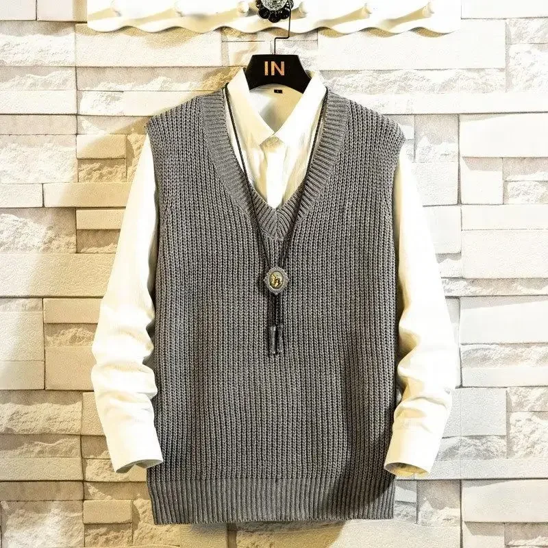 Men's Clothing V Neck Plain Ve - Sewing Vest ulasan dan harga