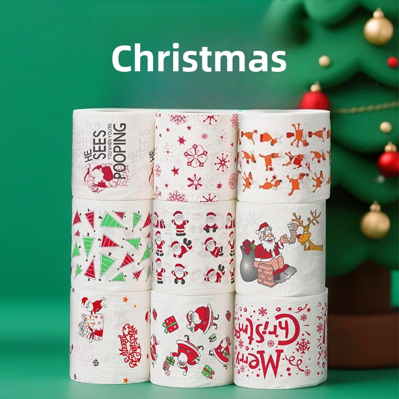Christmas Cartoon Toilet Paper - Pattern Tissue Paper ulasan dan harga