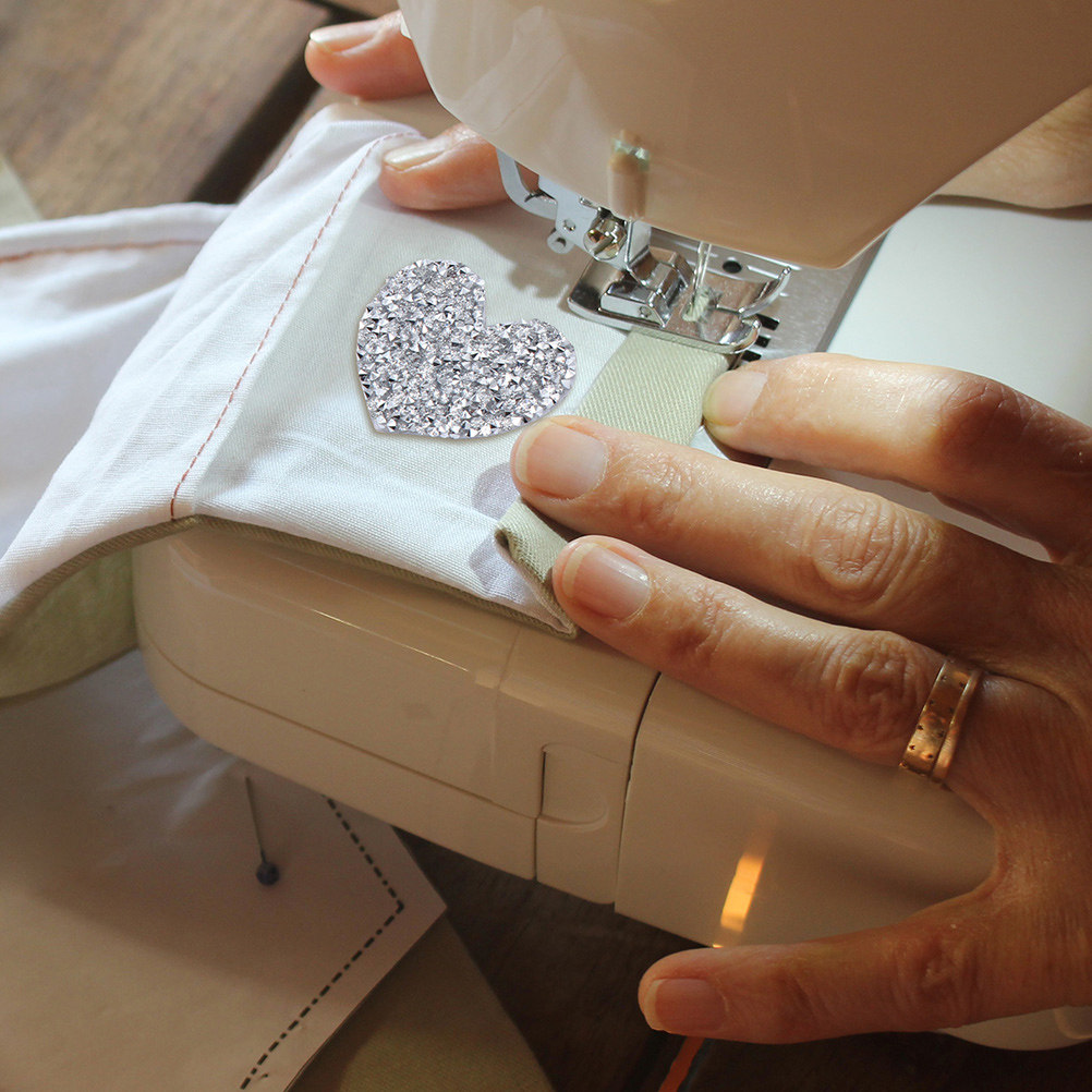 10Pcs Heart Shaped Embroidery  - Sewing Recycle ulasan dan harga