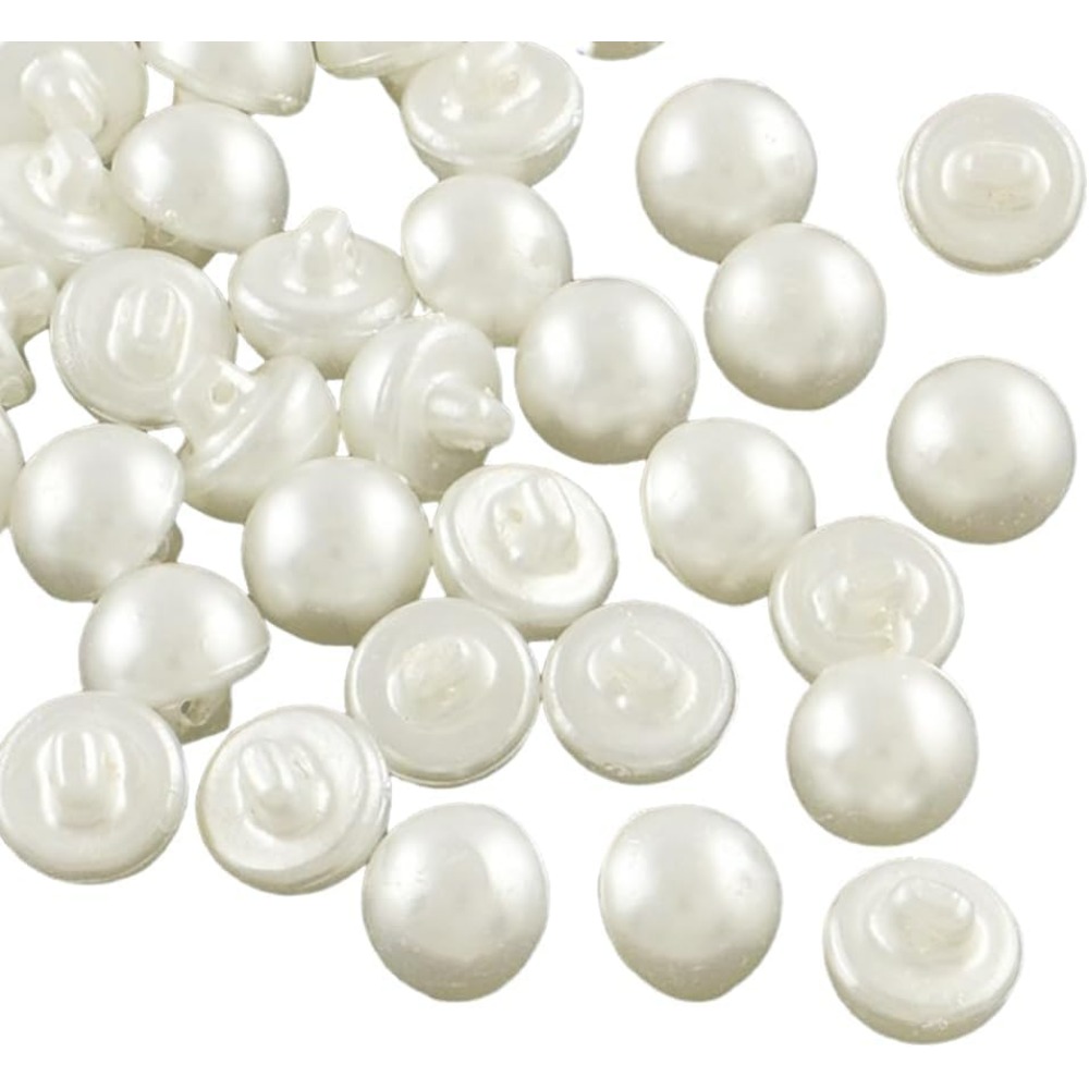12MM 100 Pcs 1 Hole Beige Imit - Sewing Kit ulasan dan harga