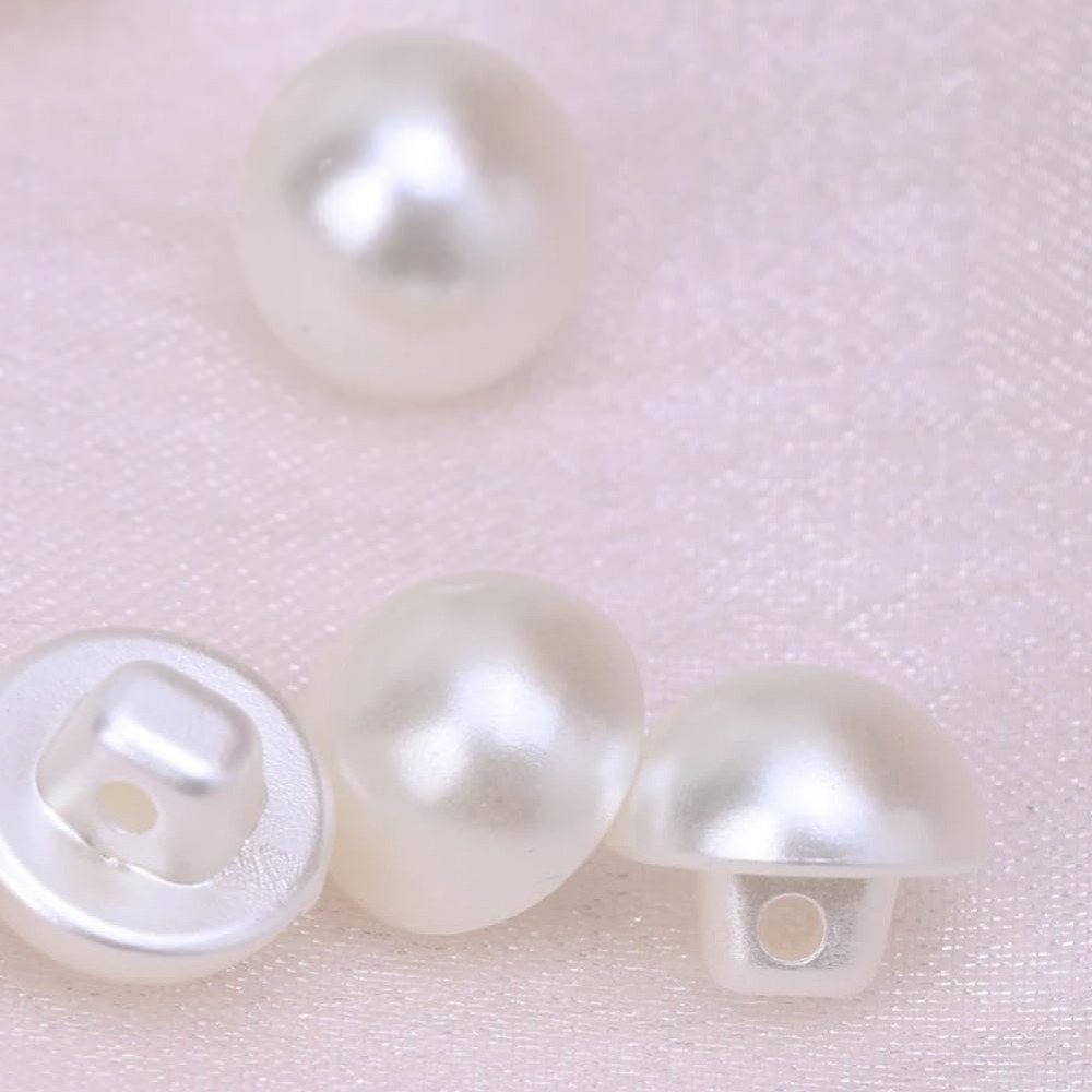 12MM 100 Pcs 1 Hole Beige Imit - Sewing Kit ulasan dan harga