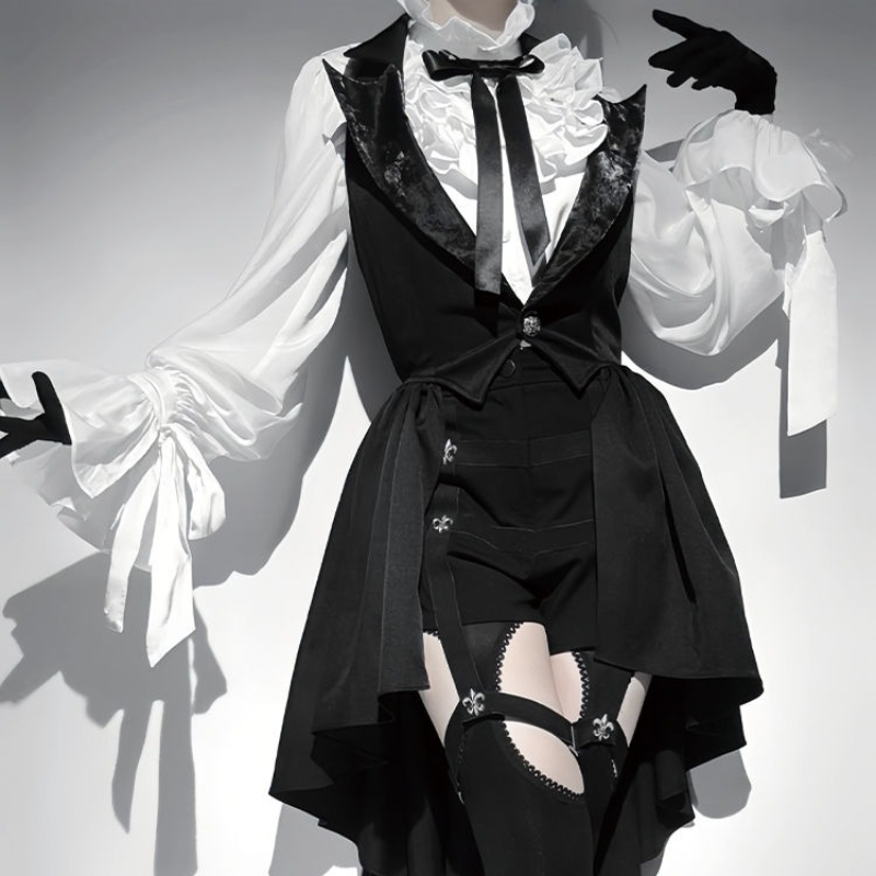 Lolita 3 Piece Sets Women Flar - Sewing Vest ulasan dan harga