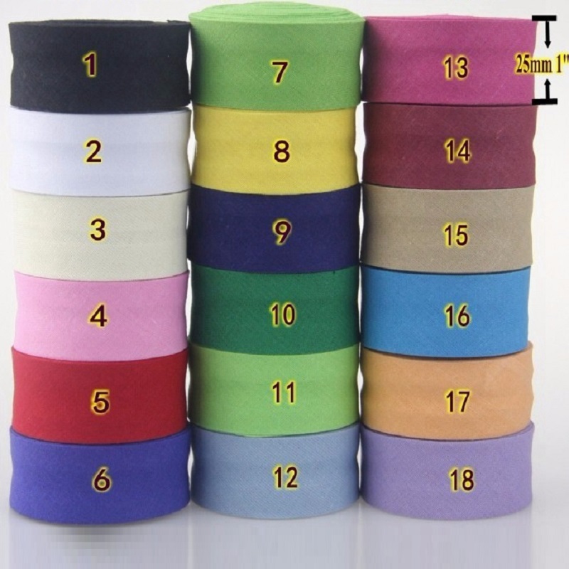 25mm Cotton Folded Bias Tape I - Binding Tape Bias ulasan dan harga