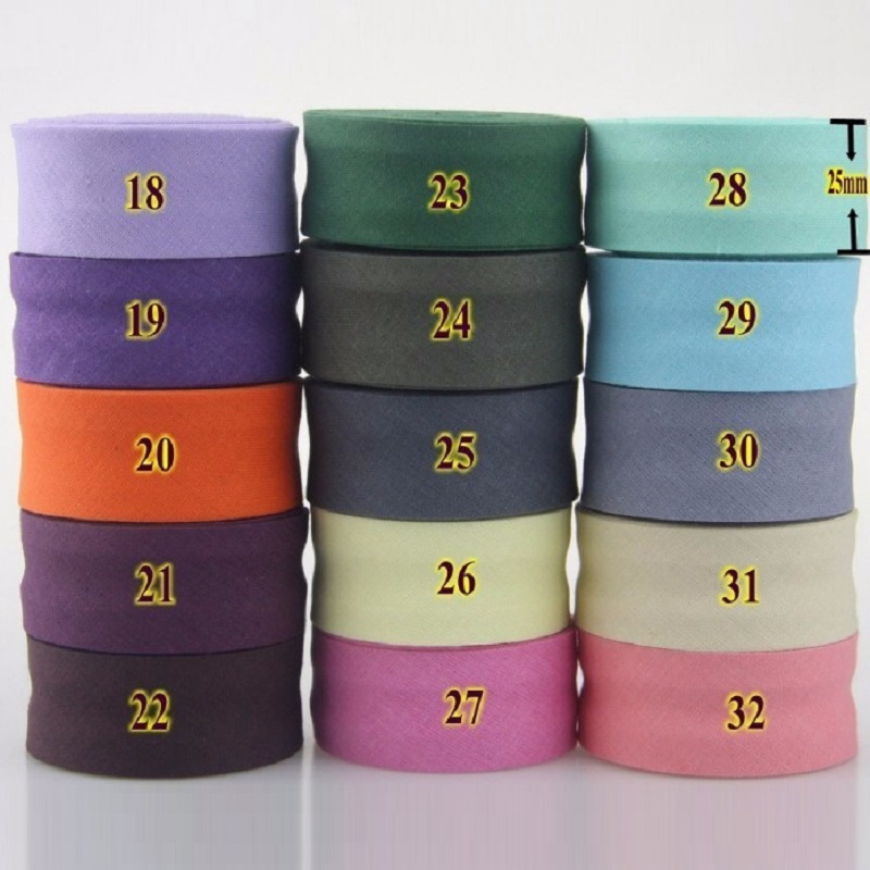 25mm Cotton Folded Bias Tape I - Binding Tape Bias ulasan dan harga