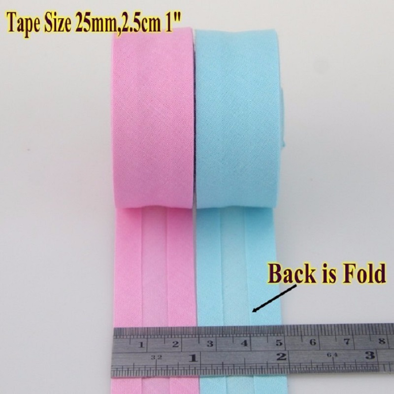 25mm Cotton Folded Bias Tape I - Binding Tape Bias ulasan dan harga