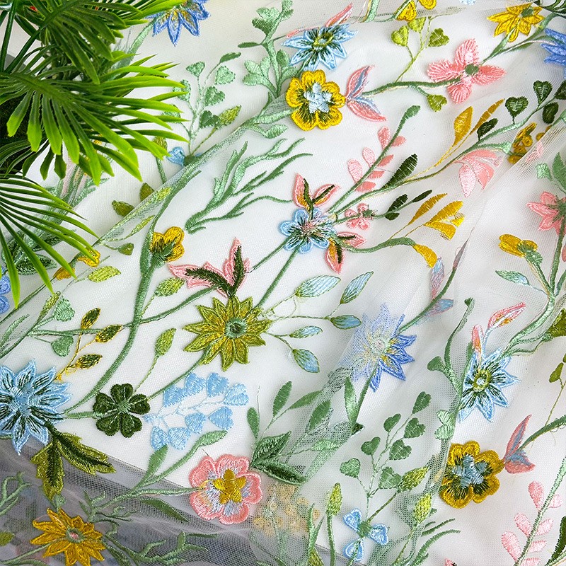 90x130cm Floral Vine Embroider - Sewing Textiles ulasan dan harga