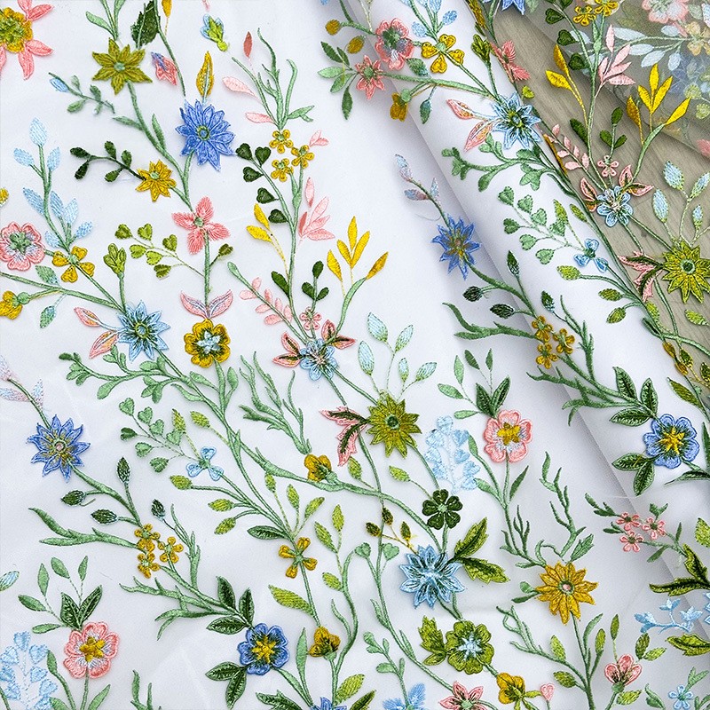 90x130cm Floral Vine Embroider - Sewing Textiles ulasan dan harga