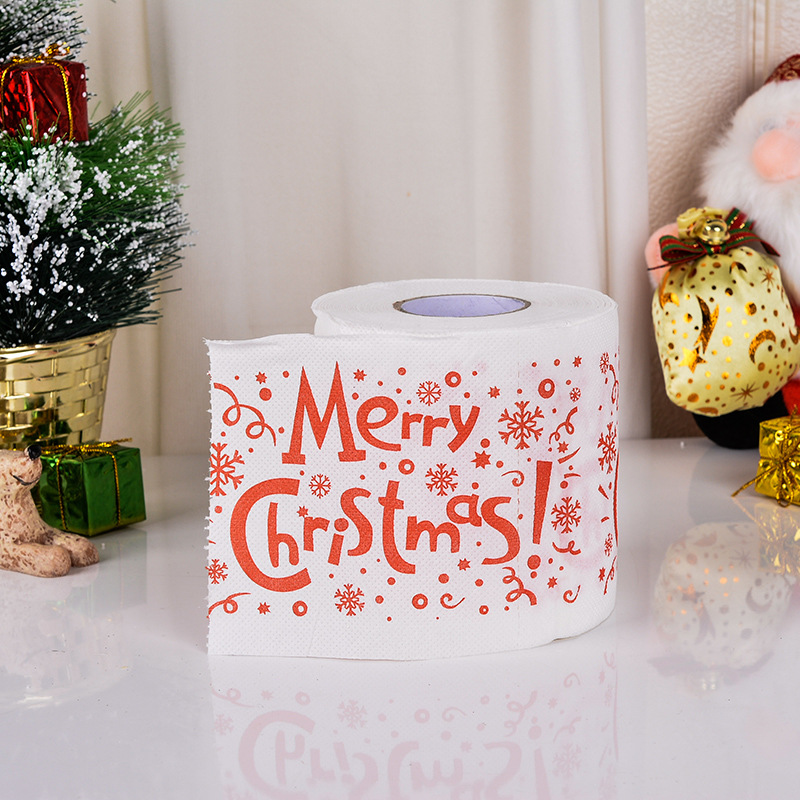 Christmas Santa Printed Toilet - Pattern Tissue Paper ulasan dan harga