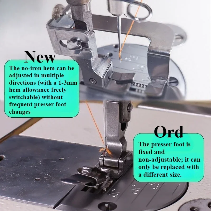 Adjustable No-Iron Hemmer Foot - Sewing Hemming ulasan dan harga