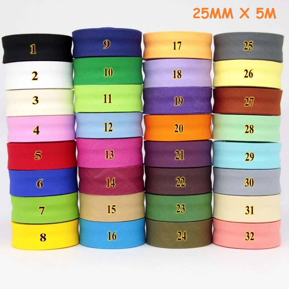 25mm Cotton Bias Binding Tape  - Binding Tape Bias ulasan dan harga