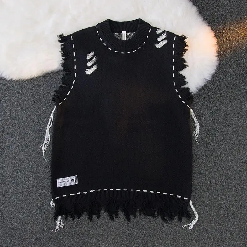 Knitted Sweaters for Men Hippi - Sewing Vest ulasan dan harga