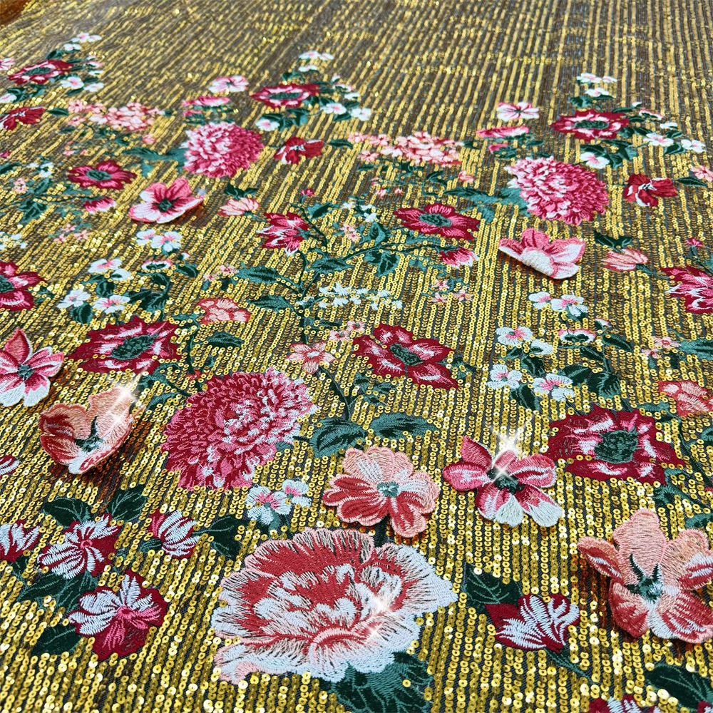 1 yardThree-dimensional embroi - Sewing Embroidery Fabric ulasan dan harga