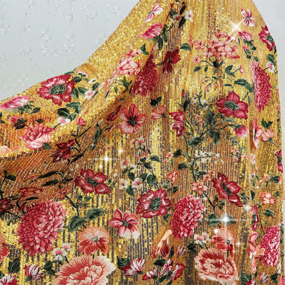 1 yardThree-dimensional embroi - Sewing Embroidery Fabric ulasan dan harga