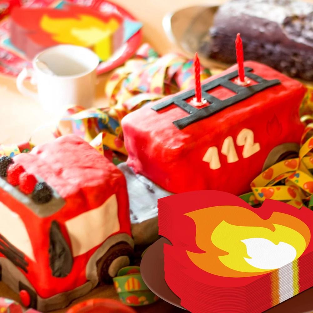 20PCS Unique Shape Flame Napki - Pattern Tissue Paper ulasan dan harga