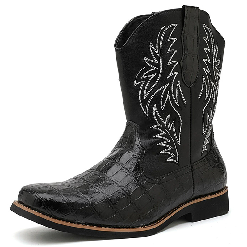 Retro Wide Toe Western Cowboy  - Sewing Embroidery Fabric ulasan dan harga