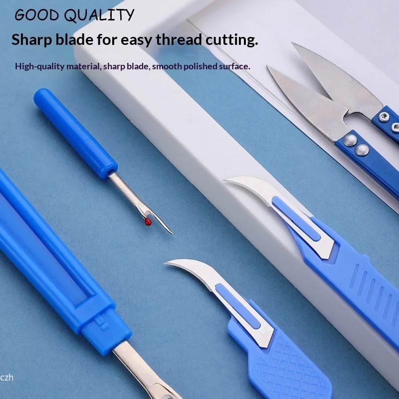 2026 new 5Pcs Blue Sewing Ripp - Sewing Kit ulasan dan harga