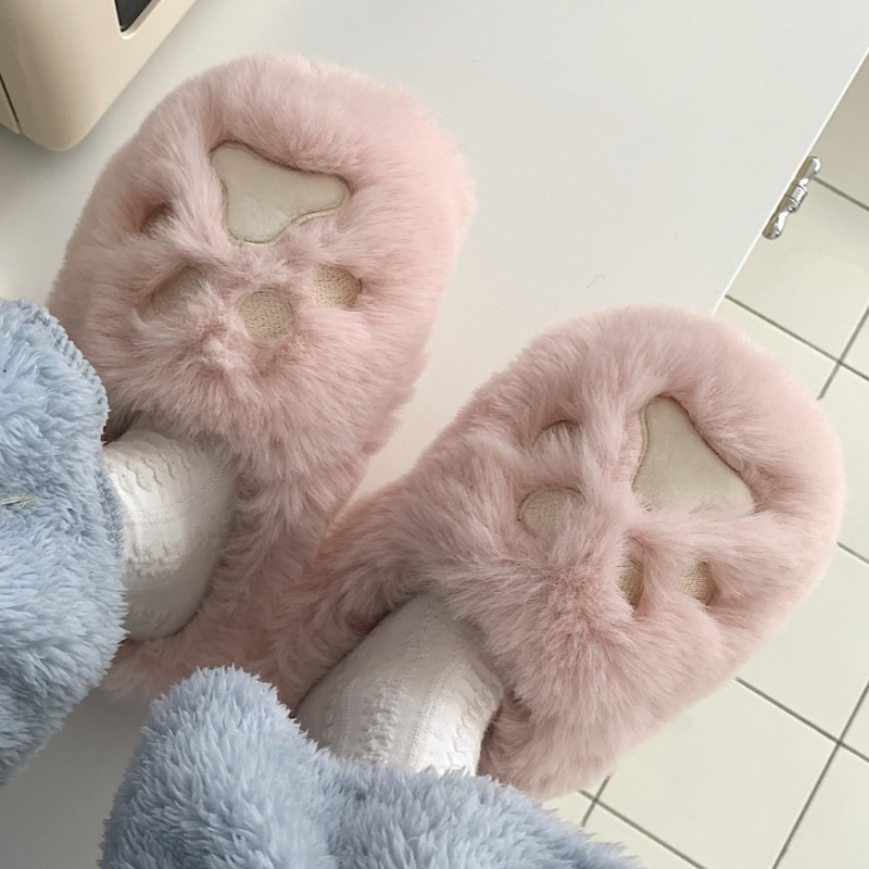 Women Indoor Furry Slippers Cu - Sewing House ulasan dan harga