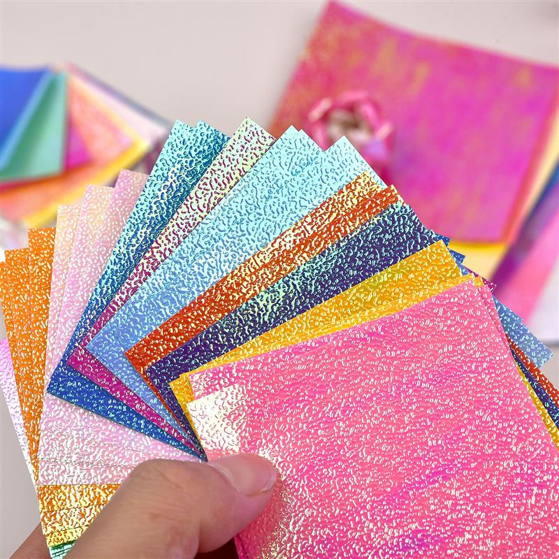 50pcs Glittering Origami Paper - Pattern Tissue Paper ulasan dan harga