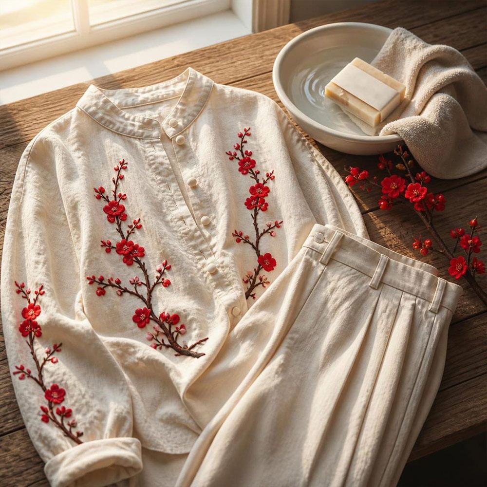DIY Cherry Blossom Iron On Pat - Sewing Textiles ulasan dan harga