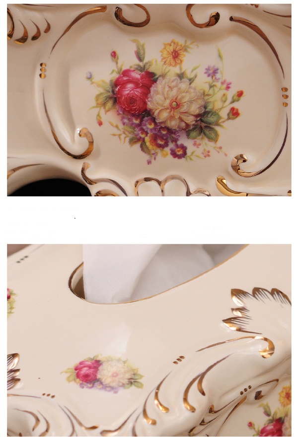 Ceramic Ttissue Box/European S - Pattern Tissue Paper ulasan dan harga