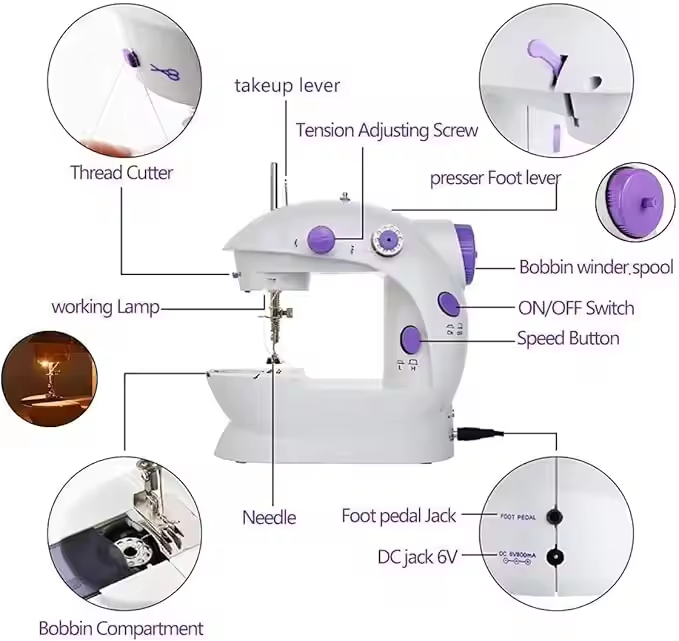 Mini Electric Domestic Home Us - Sewing In Textile Industry ulasan dan harga