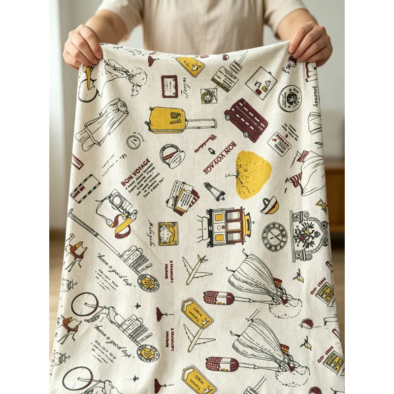 Mixed‑Blend Fabric with Girl P - Sewing Textiles ulasan dan harga