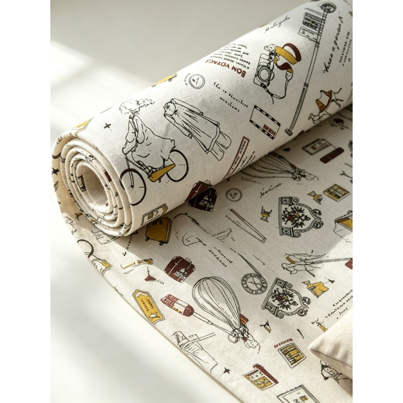 Mixed‑Blend Fabric with Girl P - Sewing Textiles ulasan dan harga