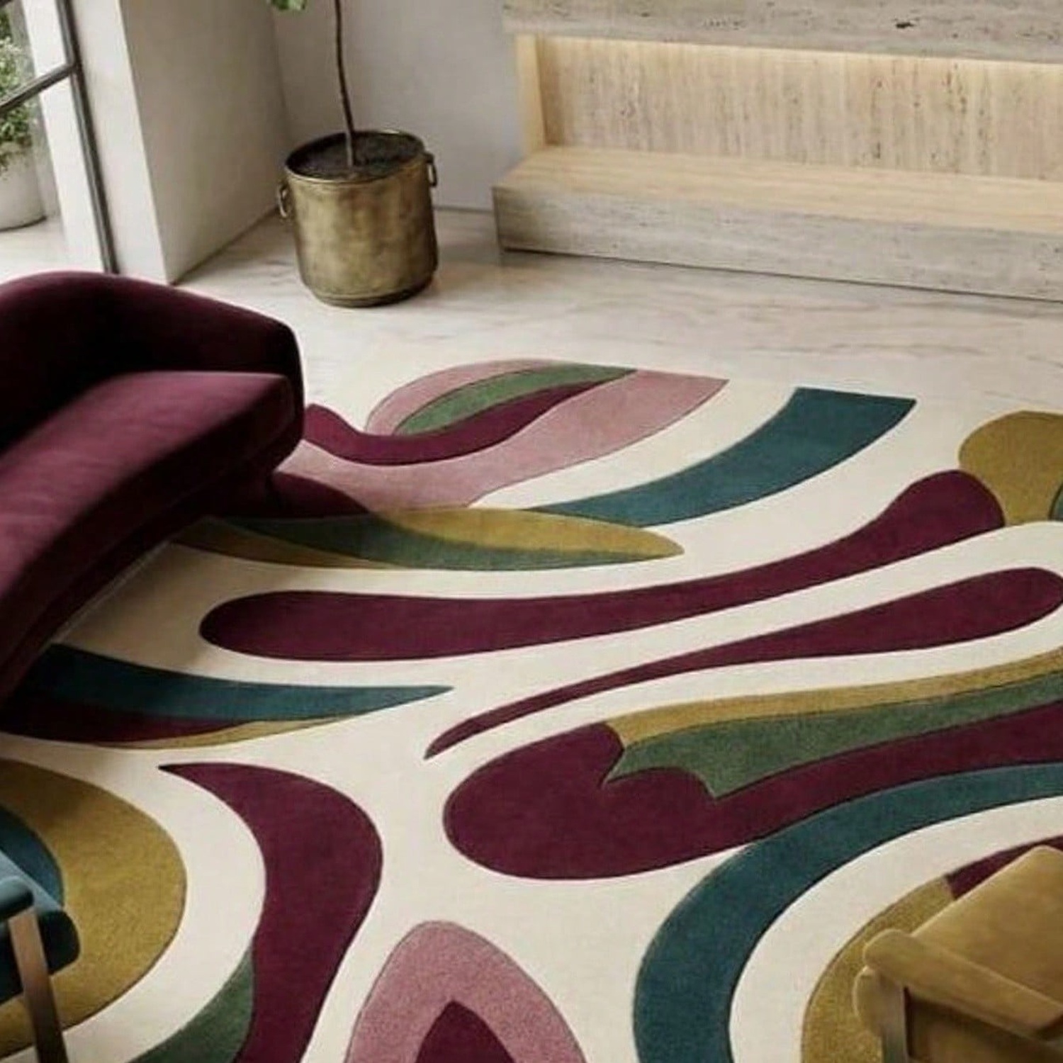 Abstract Pattern Carpet, Mid-C - Century Textile & Sewing Supply Saskatoon Sk ulasan dan harga