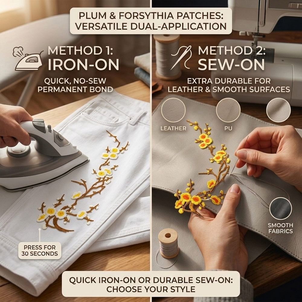 DIY Cherry Blossom Iron On Pat - Sewing Textiles ulasan dan harga