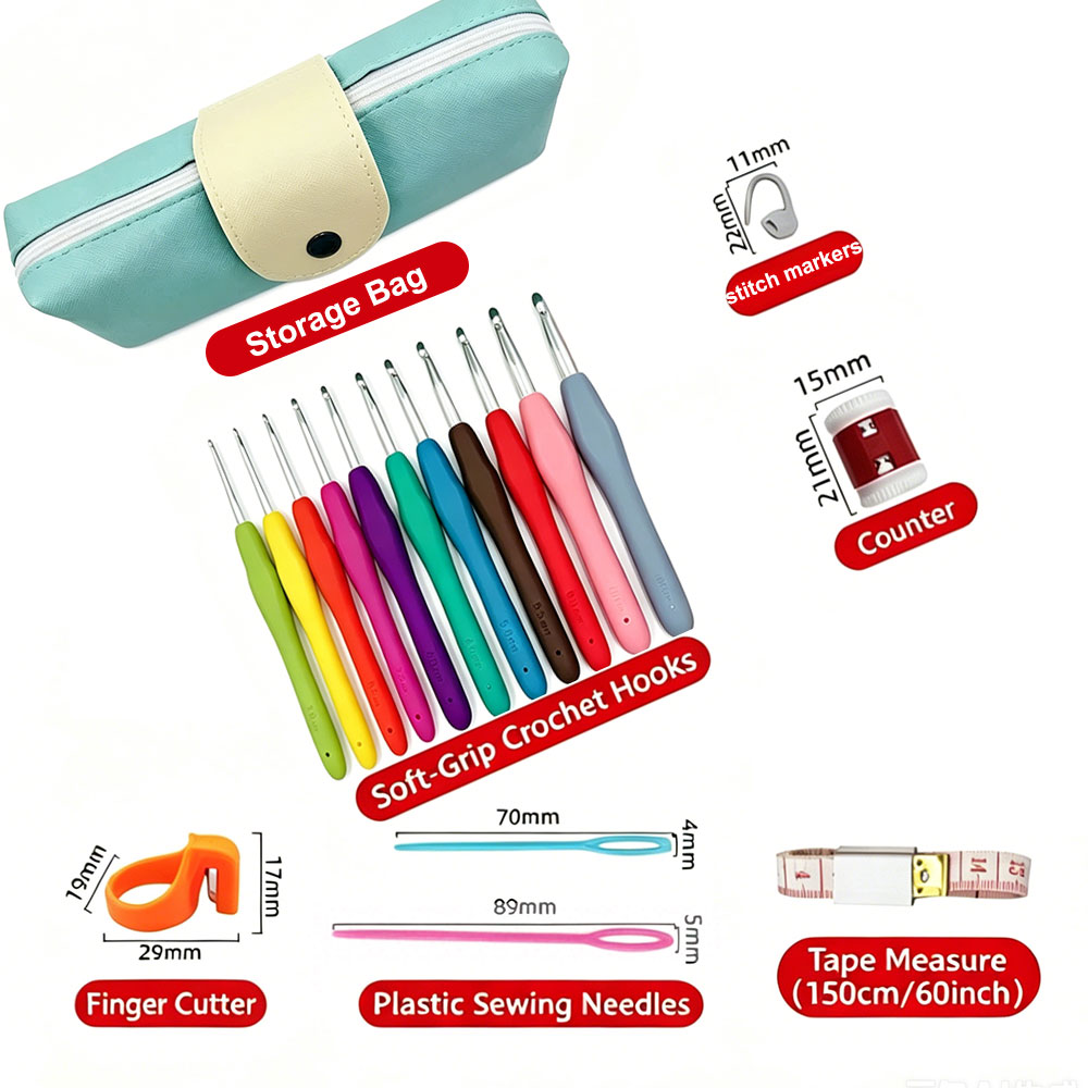 37pcs Crochet Hooks Kits with  - Sewing Kit ulasan dan harga