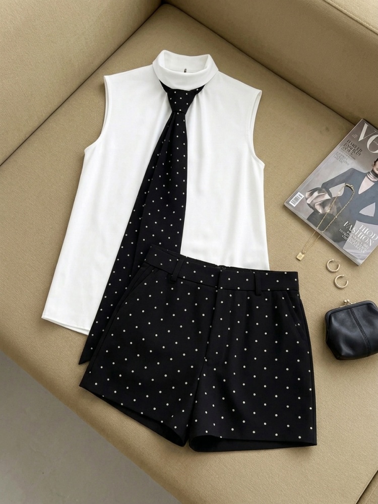 Old Money Tailored Shorts & Ve - Sewing Vest ulasan dan harga