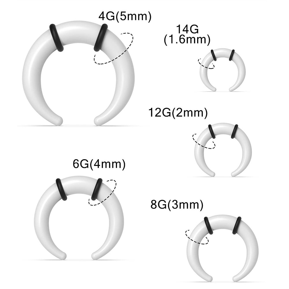 Large Septum Rings 14G 12G 8G  - Seam Gauge Metal ulasan dan harga